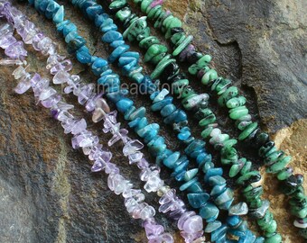 Copeaux naturels et pierres Petites Amétririne / Kyanite / Ruby Zoisite Chip Beads Strands (4-7mm)