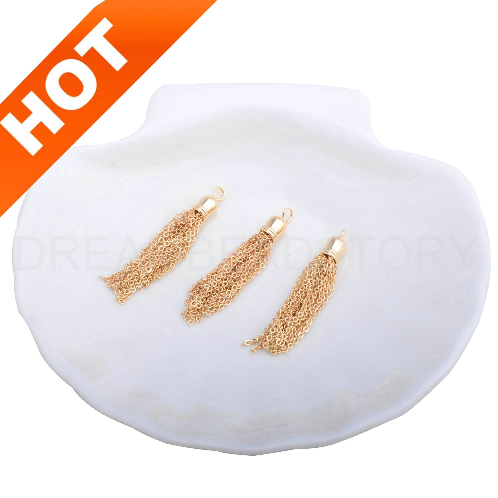 100 Nappe Mini Cotone 3cm - Per Orecchini Fai Da Te, Accessori, Rosa Antico - Foto 6