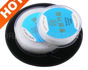 Clear Nylon Thread - Strong Monofilament Wire - Stretch Fishing Line - Beading String for Jewelry Craft Making (0.5/0.6/0.7/0.8mm 109 Yard)