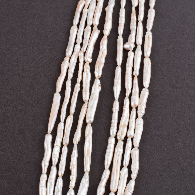 Long Stick Pearl Beads Natural Fresh Water Pearl Spike Beads for Necklace Bracelet Jewelry Making image 1