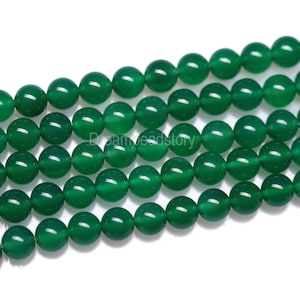 Green Agate Stone Beads Round Gemstones 2 4 6 8 10mm 12 14 16mm DIY Beads Supply