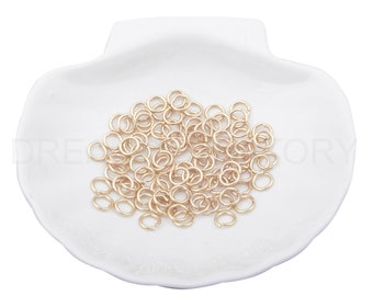Thick Jump Ring Supplies, 14K Real Gold Jump Ring for Jewelry Making Supplies Thick and Strong Open Jump Ring (4/5/6/8/10mm 18 Gauge)