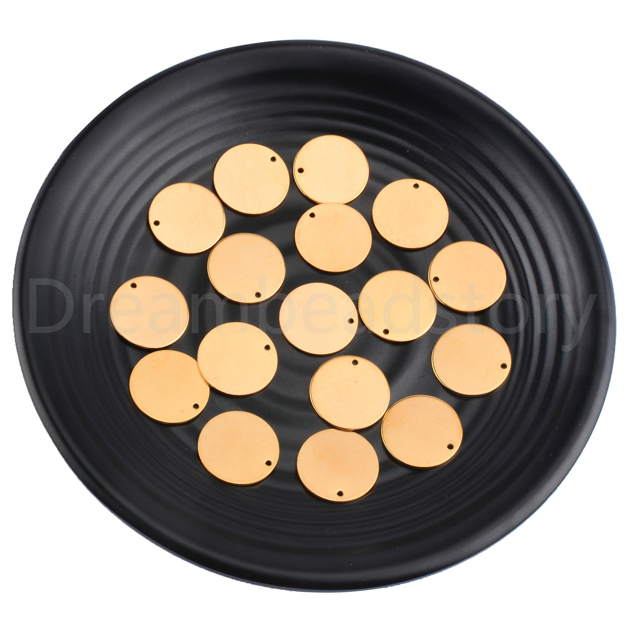 10100 Pcs Gold Plated Stainless Steel Round Stamping Blanks/ Etsy