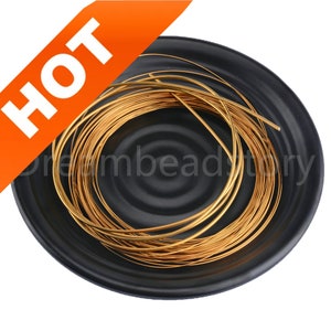 10-100 Meters Raw Brass Wire / 26 20 18 16 14 12 Gauge Yellow Brass Round Wrapping Wire for Jewelry Craft Making Half Hard image 1