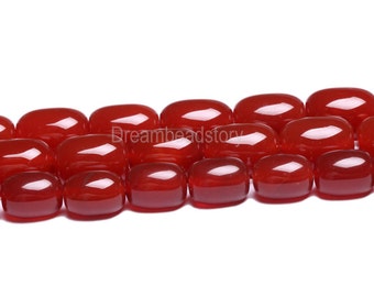 Carnelian Beads, Natural Carnelian Barrel Beads, Red Agate Gemstone Drum Beads,10*14 13*18mm Full Strand Barrel Shape Beads for DIY Jewelry