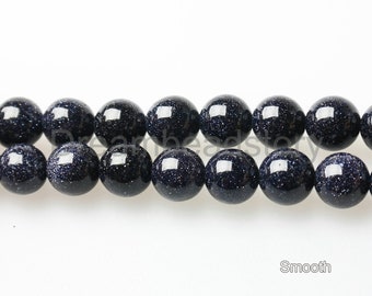 U8MO 1 Strand Round 4mm 6mm 8mm 10mm 12mm Natural Stone Rock Gemstone Beads Lot-Blue Sandstone-4mm (90~93pcs
