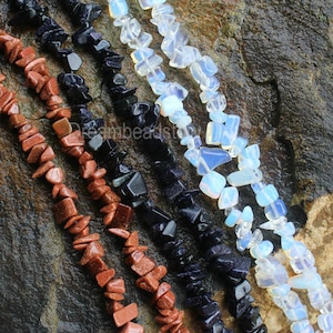 Steinsplitter zur Schmuckherstellung, Gold/ Blauer Sandstein/ Opalquarz Chips Perlenzubehör (5-8mm)