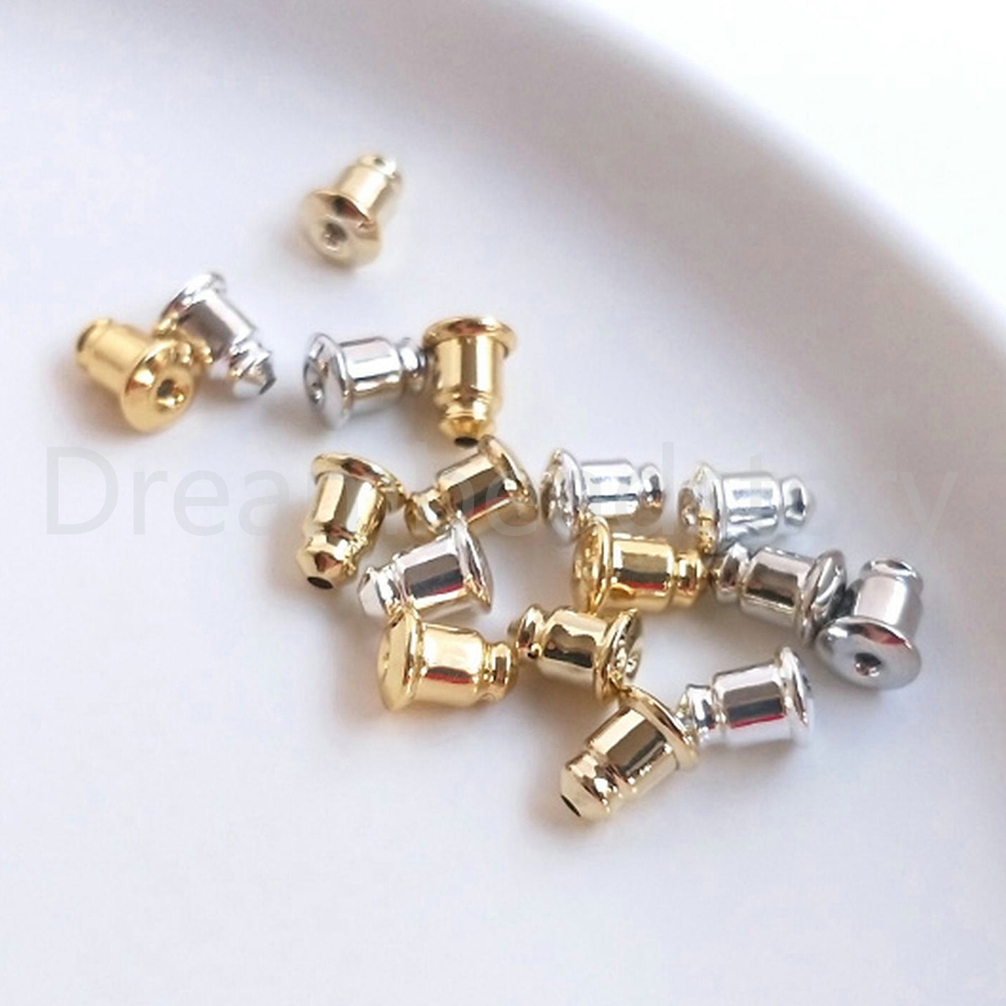  Fashewelry 20Pcs 925 Sterling Silver Bullet Clutch Earring  Backs Replacements Metal Ear Nuts Safety Earring Stoppers for Post Stud  Earrings Jewelry Making Accessories 4x3mm : Clothing, Shoes & Jewelry