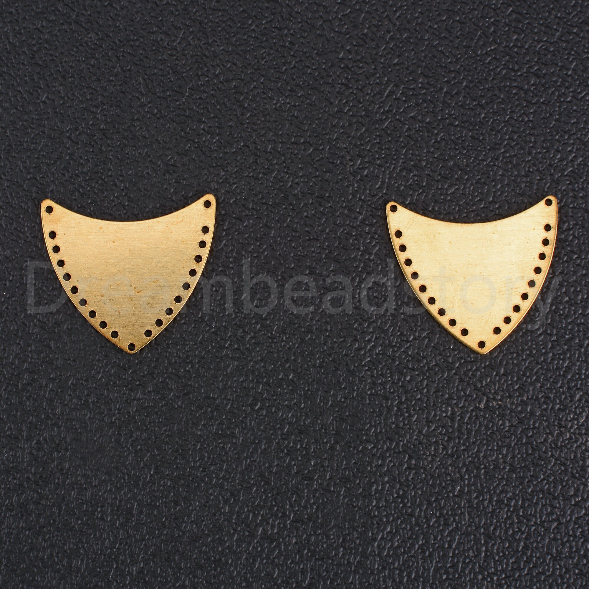 10500 Pcs Brass Shield Charms/ Multiple Holes Geometric Etsy