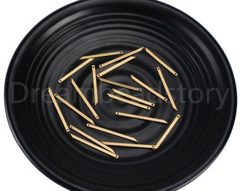 20-500 Pcs Brass Rectangle Charms/ Bar Pendant/ Spike Charm Stamping Bar/ 30 35mm Avilable (1 Hole)