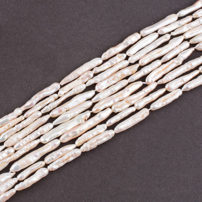 Long Stick Pearl Beads Natural Fresh Water Pearl Spike Beads for Necklace Bracelet Jewelry Making image 5