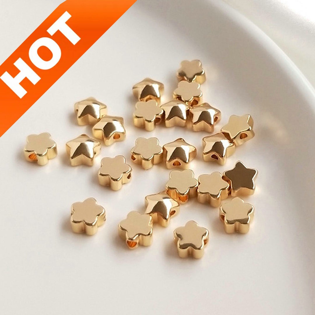 10500 Pcs 14K Gold Plated Small Charms for Earring Making Supply Star