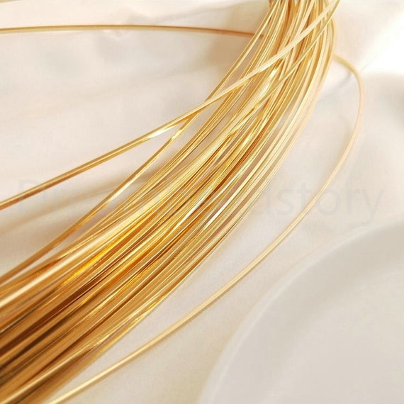 1-50 Yards Square Wire for Jewelry Making, 14K Real Gold Plated Hard Flat  Rectangle Wire for Stamping 18/ 20/ 22 Gauge 