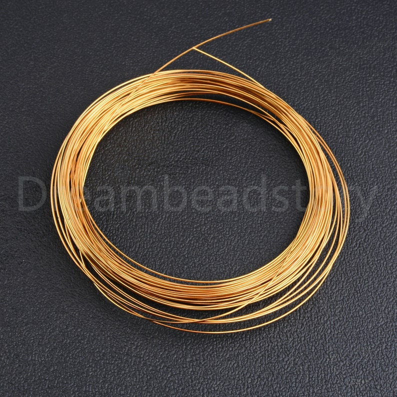10-100 Meters Raw Brass Wire / 26 20 18 16 14 12 Gauge Yellow Brass Round Wrapping Wire for Jewelry Craft Making Half Hard image 5