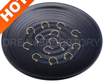4-200 Pcs 925 Sterling Silver Ear Wire Hooks Component for Earring Making Gold/White Gold/Rose Gold Plated Earring Hooks
