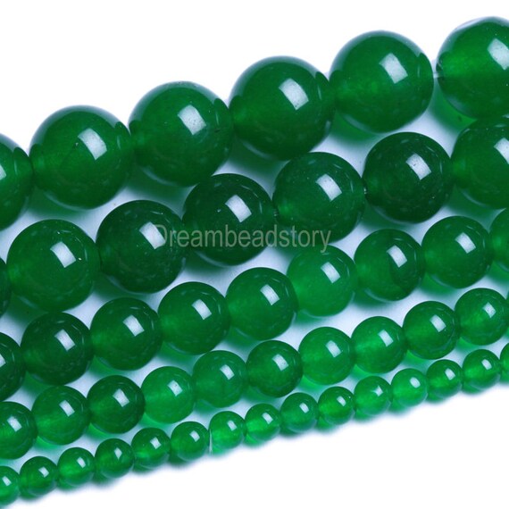 Gem-Inside 4 Mm Grün Jade Natürlicher Edelstein Facettiert Runde