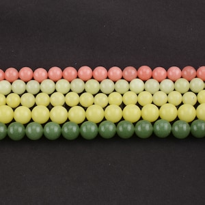 Luminous Stone Beads Glow in the Dark Blue/ Green/ Yellow Fluorescent Sphere Ball Beads for Jewelry Making Supply