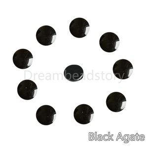 4-100 Pcs Jewelry Cabochons Lots Wholesale Natural Gemstone Round No Hole Flat Back Half Cabochons for Jewelry Making 16mm image 4