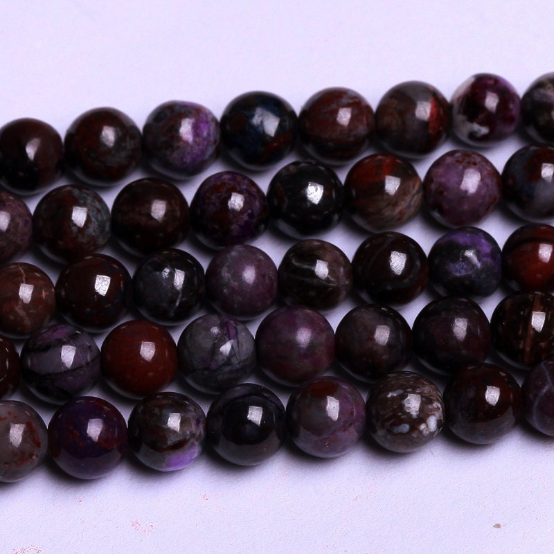 Natural Sugilite Beads Purple Sugilite Gemstone Beads Etsy