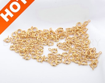 Anneau Ressort Ou Fermoir En Or 18 Carats - Diamètre 6 Mm - Référence 58 - Occasion