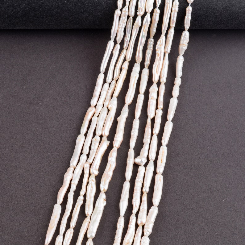 Long Stick Pearl Beads Natural Fresh Water Pearl Spike Beads for Necklace Bracelet Jewelry Making image 4