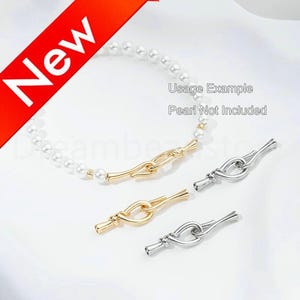 Hook Clasp for Necklace Making, Secure and Durable Jewelry Clasp, 14K Real Gold/ White Gold Plated Over Brass Closure Finding