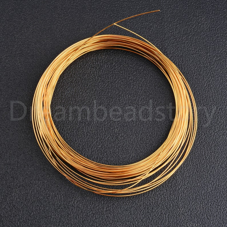 10-100 Meters Raw Brass Wire / 26 20 18 16 14 12 Gauge Yellow Brass Round Wrapping Wire for Jewelry Craft Making Half Hard image 4
