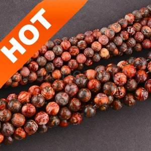 Natural Leopard Skin Jasper Stone Beads for Necklace Bracelet Earring Jewelry Making Supply Full Strand 4mm 6mm 8mm 10mm 12mm Loose Beads