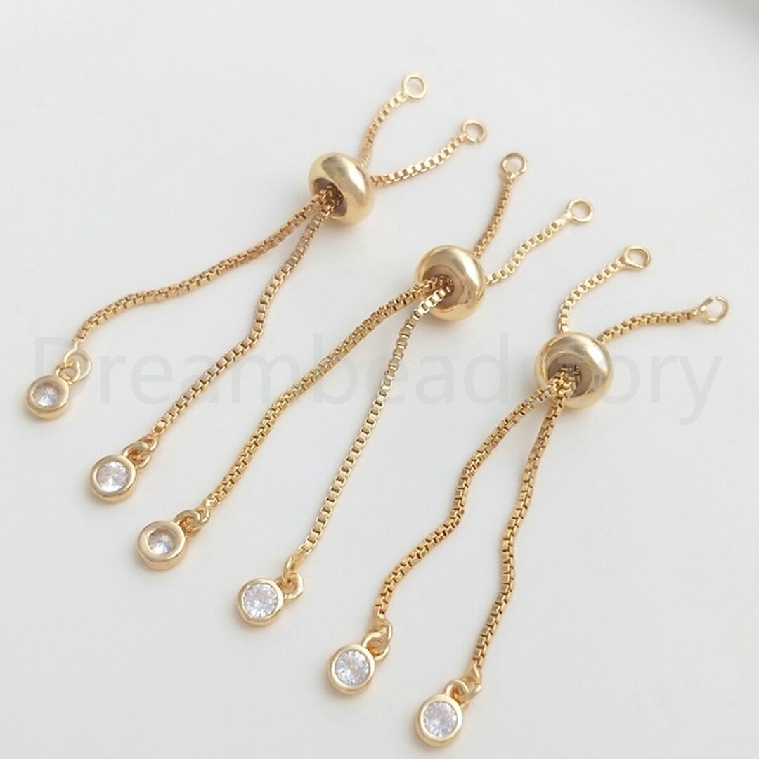 150 Pcs 14K Gold Plated Extender Chain/ Double Snake Chain With Round