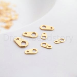 20-500 Pcs Gold Chain End Tags/ End Dangle Droplet Charm Clasp Ends/ Gold Plated Necklace Bracelet Mini Flat Bar Connectors Finding