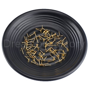 2-50 Pairs Earring Stud Post/Small Flat Back Ear Post/ Blank Earring Base/ Glue Pad/ Ear Nut Back 3mm 4mm 5mm 6mm Gold Plated Silver Finding