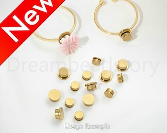 Mini Rotating Bearing For Jewelry Making, Finger Ring Bearing Accessories, Raw Brass Finding for DIY Handmade Project (Super Small Size)