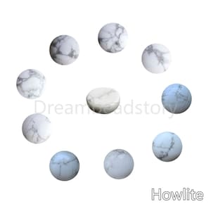 4-100 Pcs Jewelry Cabochons Lots Wholesale Natural Gemstone Round No Hole Flat Back Half Cabochons for Jewelry Making 16mm image 7