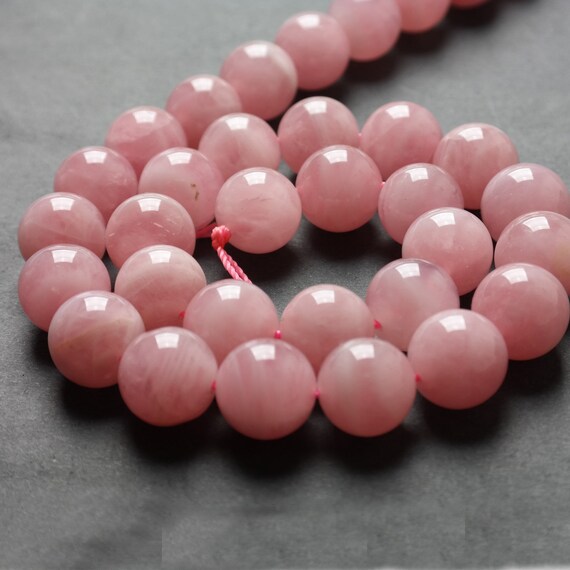 Genuine AAA Quality Rose Quartz Necklace Pendants Crystal Gemstone Round Beads