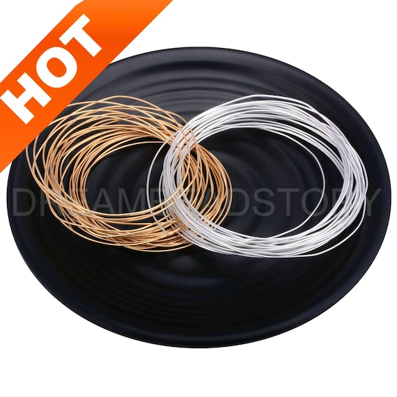 4-50 Meters Soft Wire for Wrapping Necklace Bracelet Earring Making 14K Gold/ Silver Plated 26 24 22 20 Gauge Wire Lots Wholesale Supply