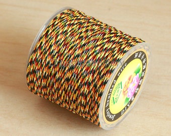 Fil pour perles pour la fabrication de bijoux créatifs 0,8 mm 1 mm 1,2 mm 1,5 mm 2 mm 2,5 mm Cordon multicolore pour la fabrication de bijoux DIY (P240)