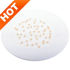50-1000 pezzi minuscole piccole perline distanziatrici in oro, perline di metallo rondelle quadrate mini placcate in oro vero 14K per la creazione di gioielli