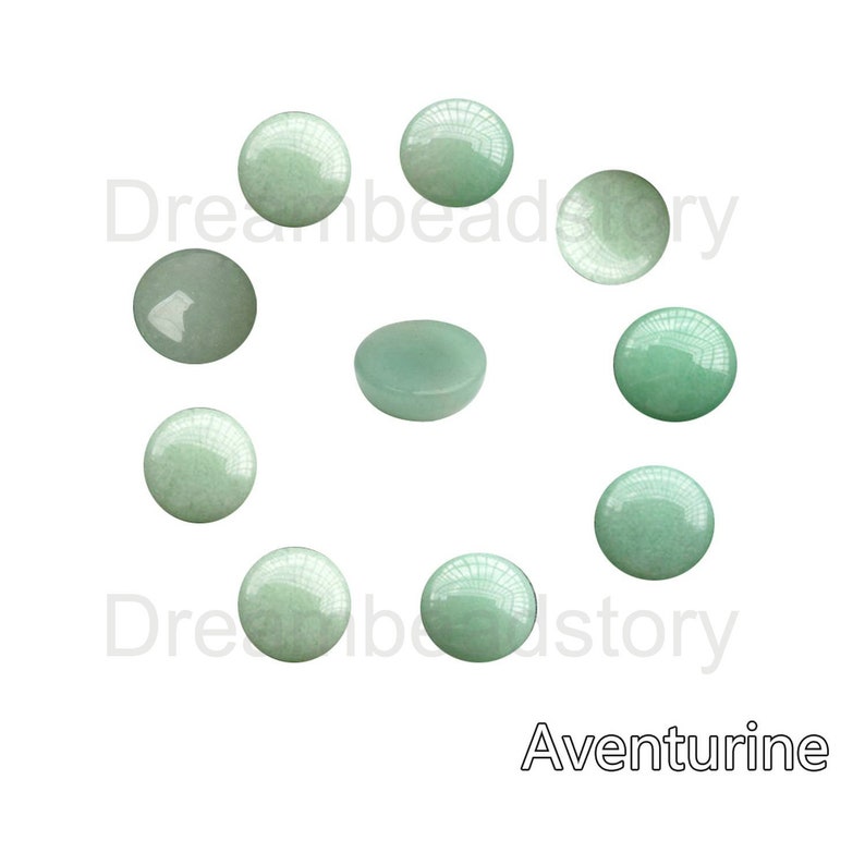 20 Pcs 4-25mm Natural Gemstone Cabochon for Jewelry Making Round 4mm 6mm 8mm 10mm 12mm 14mm 16mm 18mm 20mm Flatback Cabs Wholesale No Hole image 4
