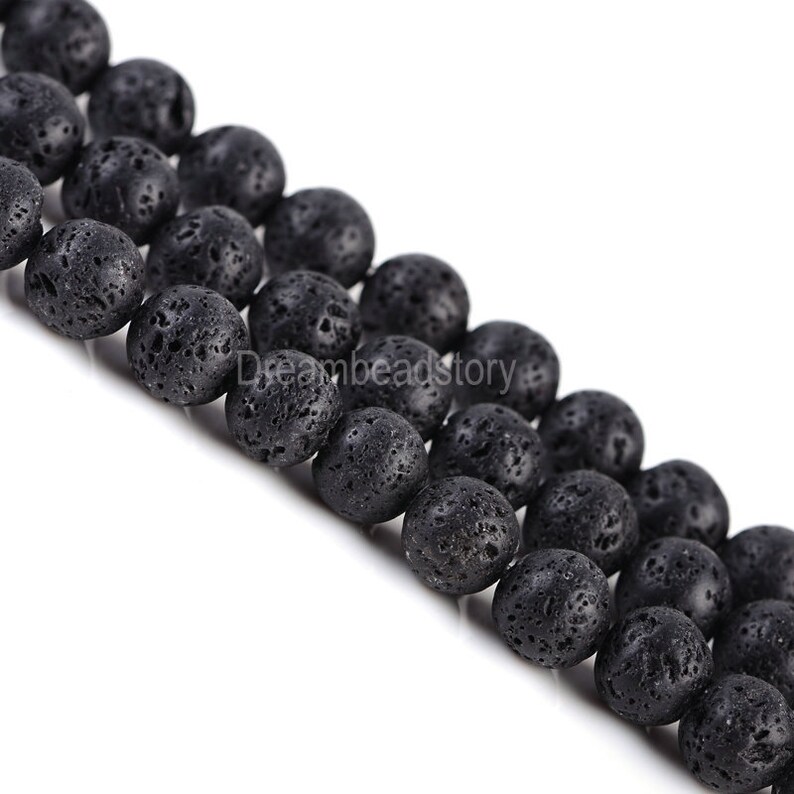 Lava Rock Beads Round Lava Rock Volcanic Lava Rock Stone - Etsy