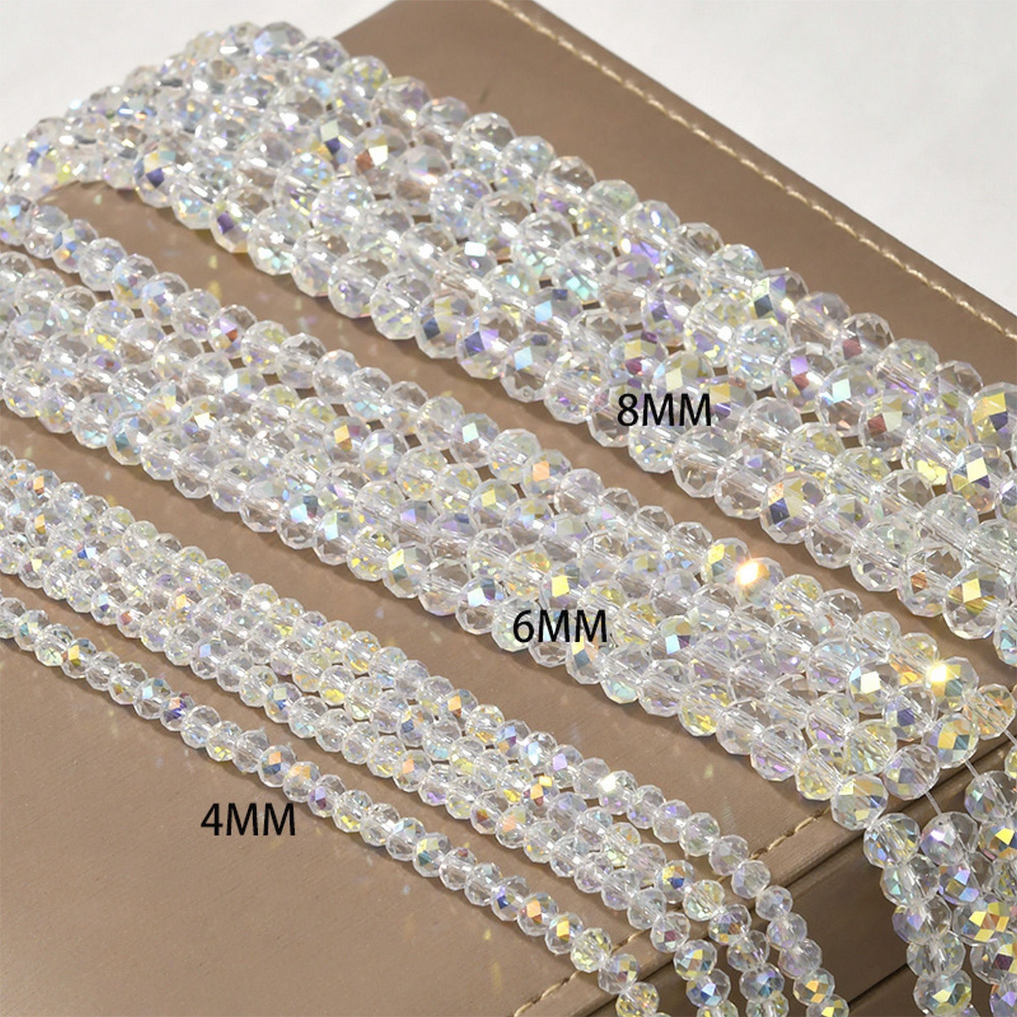 Sparkling Bling Beads for Necklace Bracelet Earring Making, Faceted AB ...