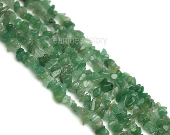 Green Aventurine Chips, Natural Aventurine Chip Beads, Green Gemstone Chips Strand, Beading Supplies for Making Jewelry (Y167)