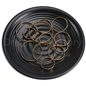 20-200 Pcs 2 Holes Raw Brass Round Circle Ring Charm 21mm 25mm 30mm 35mm 40mm 45mm Beads Frame Connector Spacer Finding Wholesale