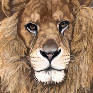 Lion Art, Instant Digital Download, Aslan the Lion