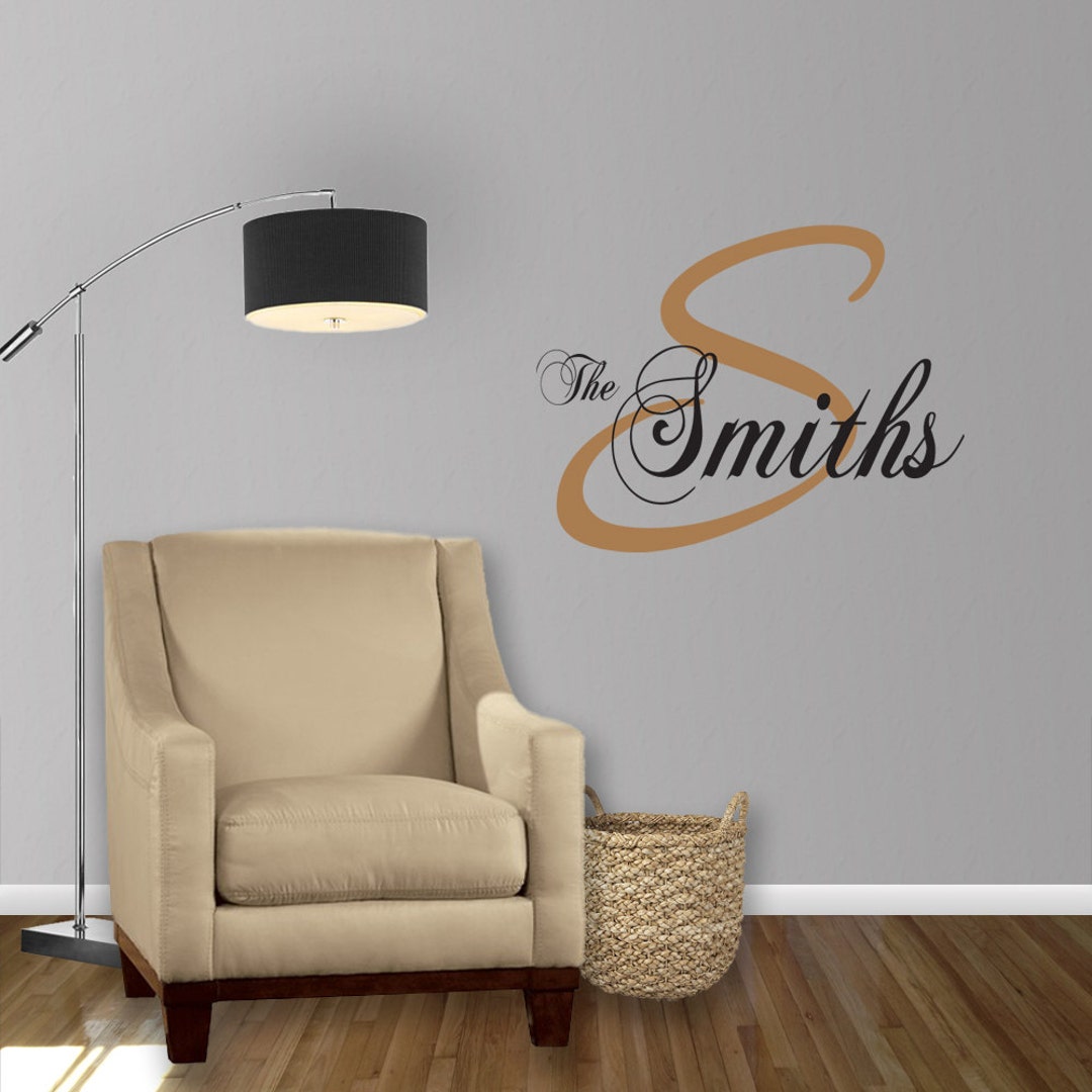 Personalized Monogram Decal Wall Mural Custom Vinyl Wall Art Etsy