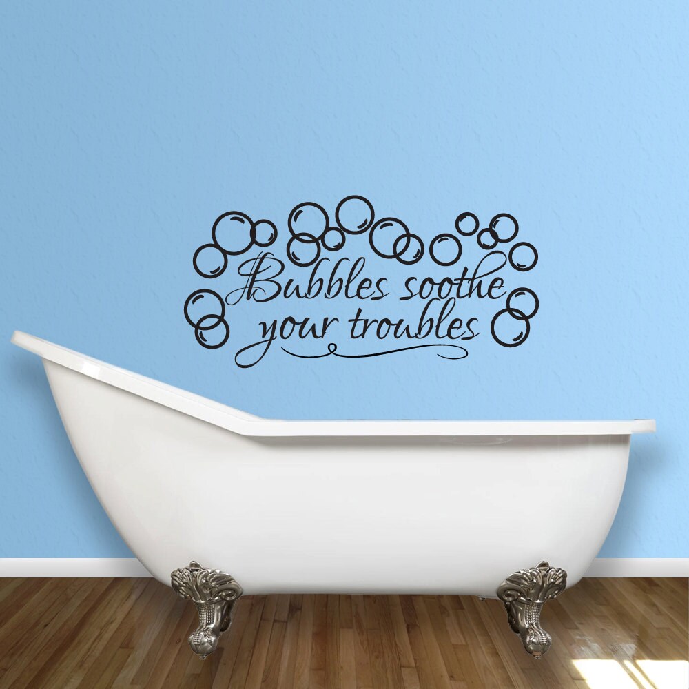 Bathroom Wall Decal Mural Custom Vinyl Wall Art Bathtub Etsy