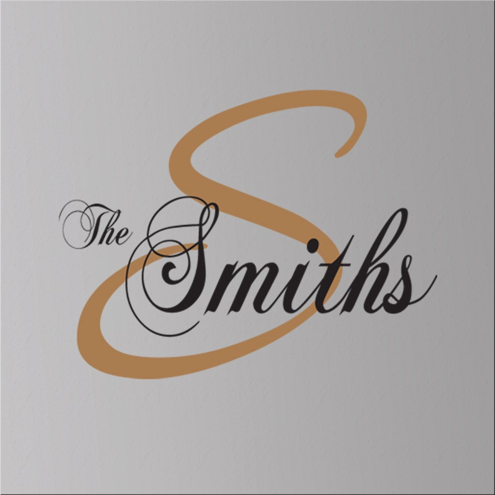 Personalized Monogram Decal Wall Mural Custom Vinyl Wall Art Etsy
