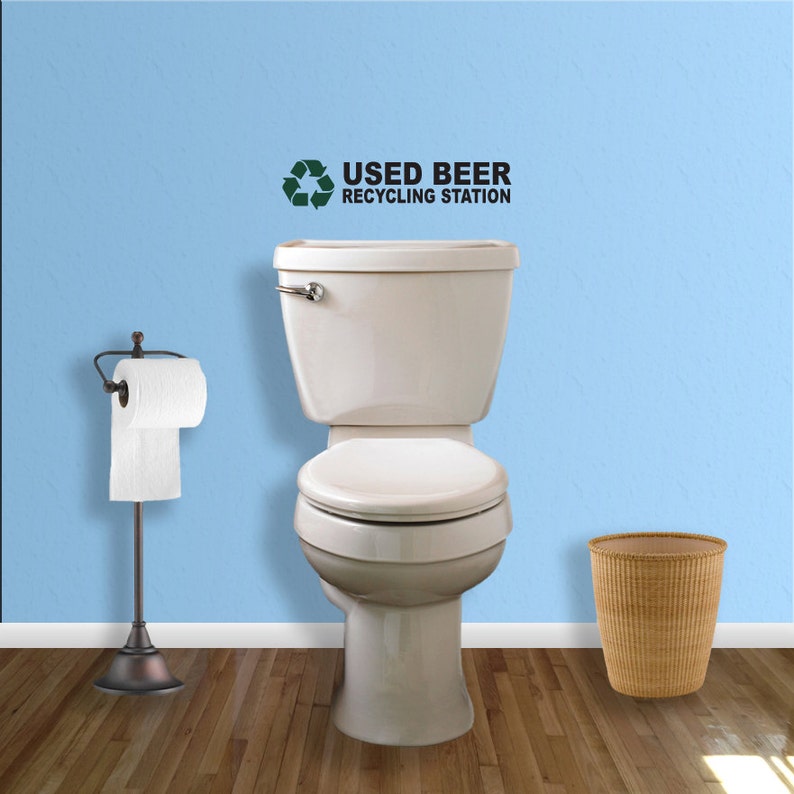 Toilet Decal Funny Bathroom Wall Mural Custom Vinyl Wall Etsy