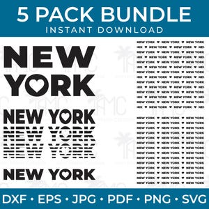 New York SVG Bundle, I Herz New York, New York Life, NYC Design für Shirts und Tassen, New York Muster digitales Design, New York City Love
