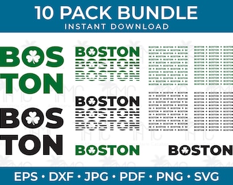 Boston SVG Bundle | Boston | Boston Life | Green and Black
