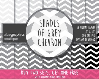 GRAY CHEVRON grey Digital Paper, Buy 2 Get 1 Free, Free Commercial Use for Small Business, scrapbook, craft, background, black&white, bridal